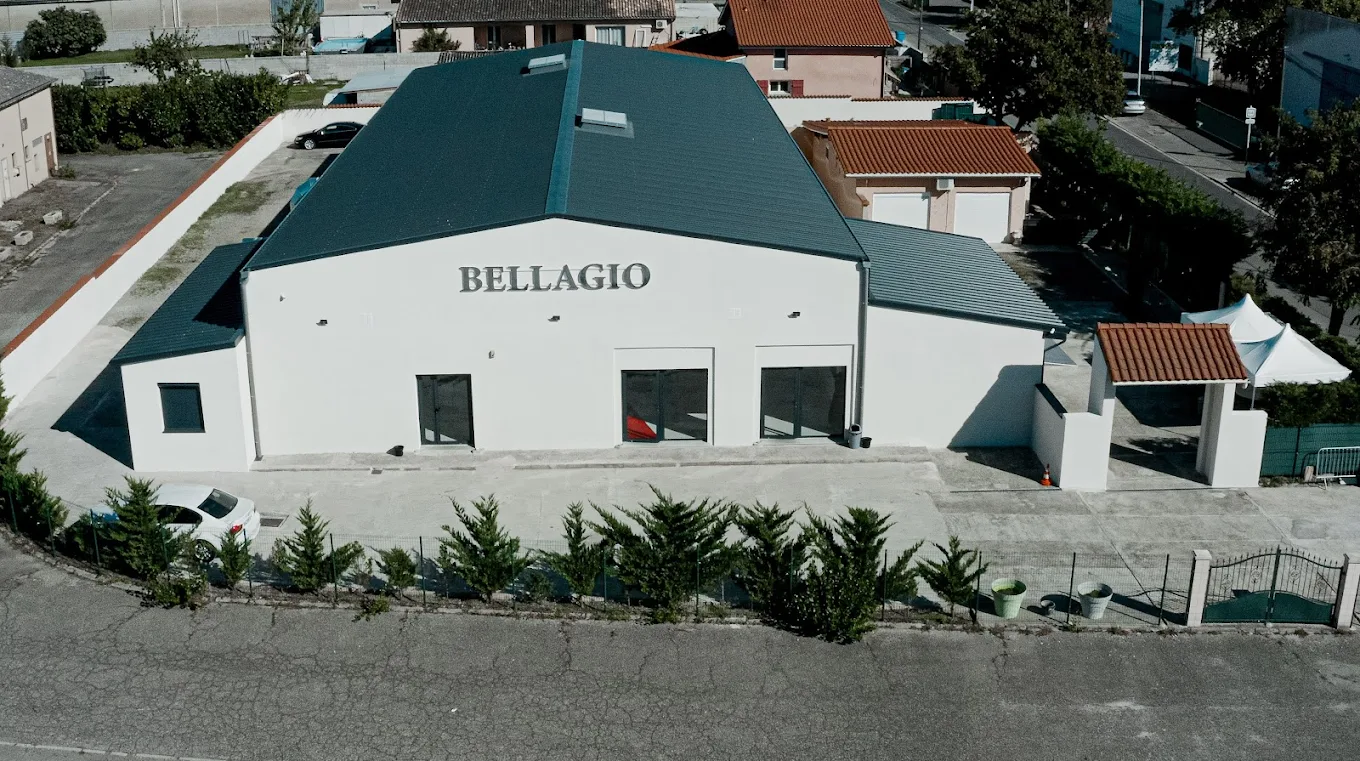 Façade Bellagio vue aérienne jour